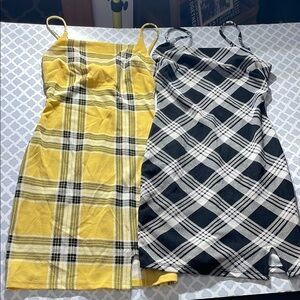 Yellow Plaid Women's Dress